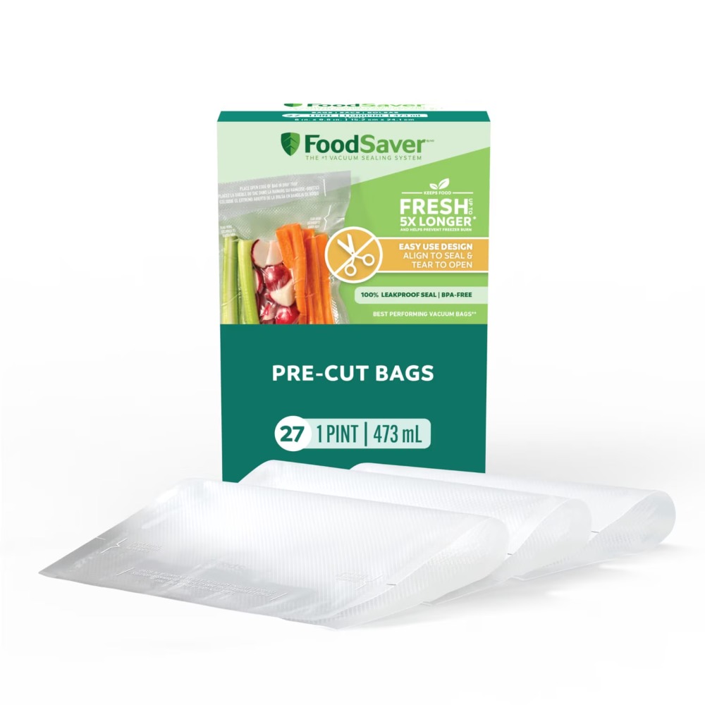 Meal Prep Cutting - FoodSaver Pint Vakumlu Kilit Poşetleri, 27