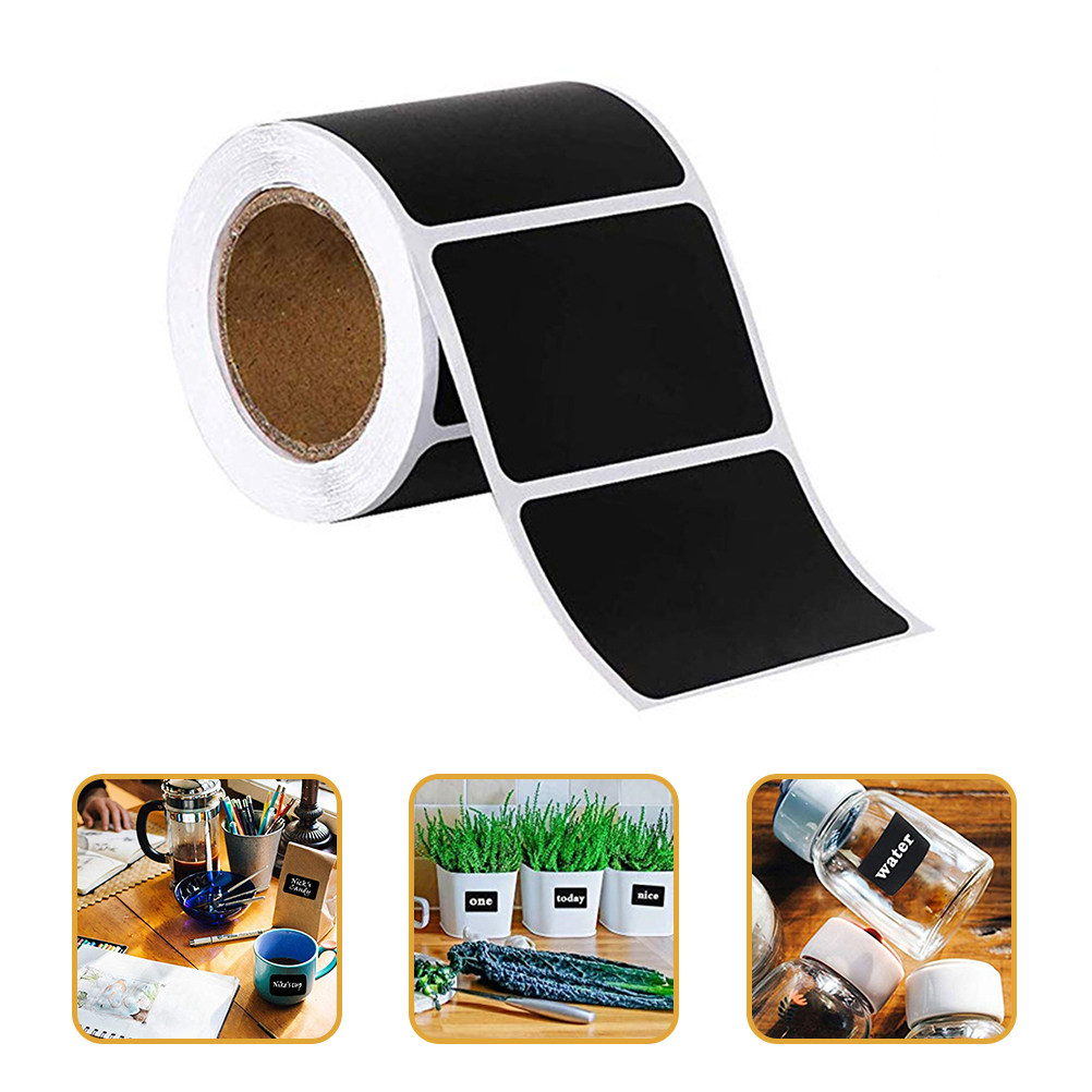 Spice Jar Labels - 300 Adet Kara Tahta Etiketi PVC