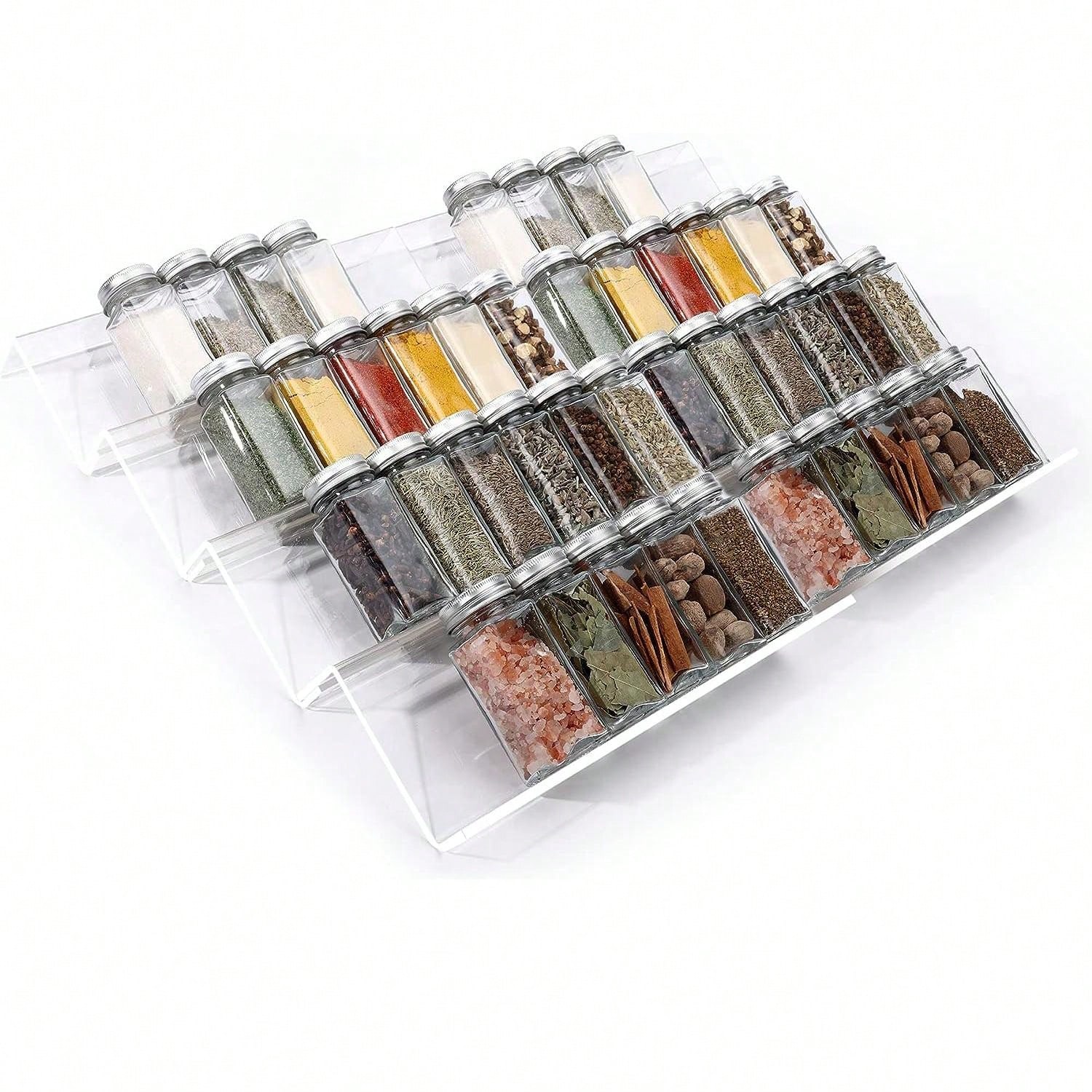 Spice Jar Labels - 4/2 Katmanlı Baharat Çekmecesi Düzenleyici Ayarlanabilir