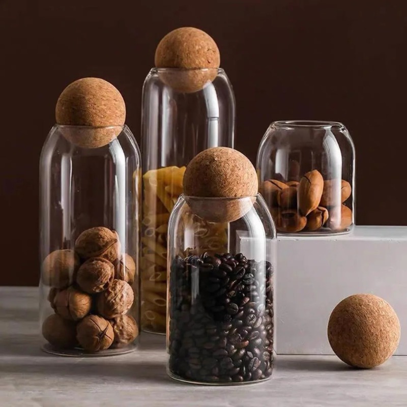Spice Jar Labels - Cam saklama kavanozları top mantar tıpa
