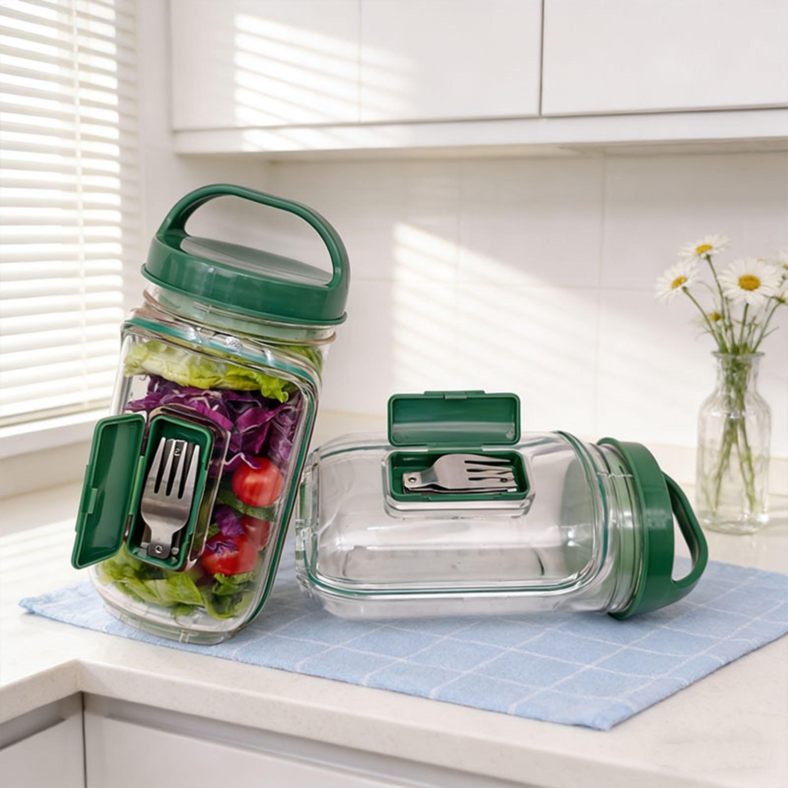 Meal Prep For Office - 1000 ml Sızdırmaz Salata Kabı, Yan