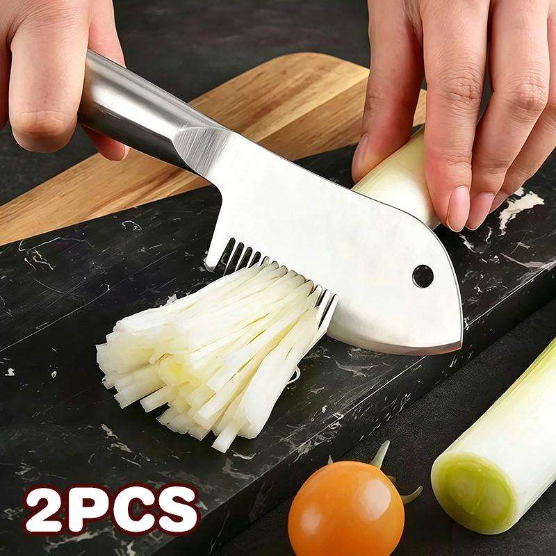 Meal Prep Cutting - 2 adet paslanmaz çelik yeşil soğan