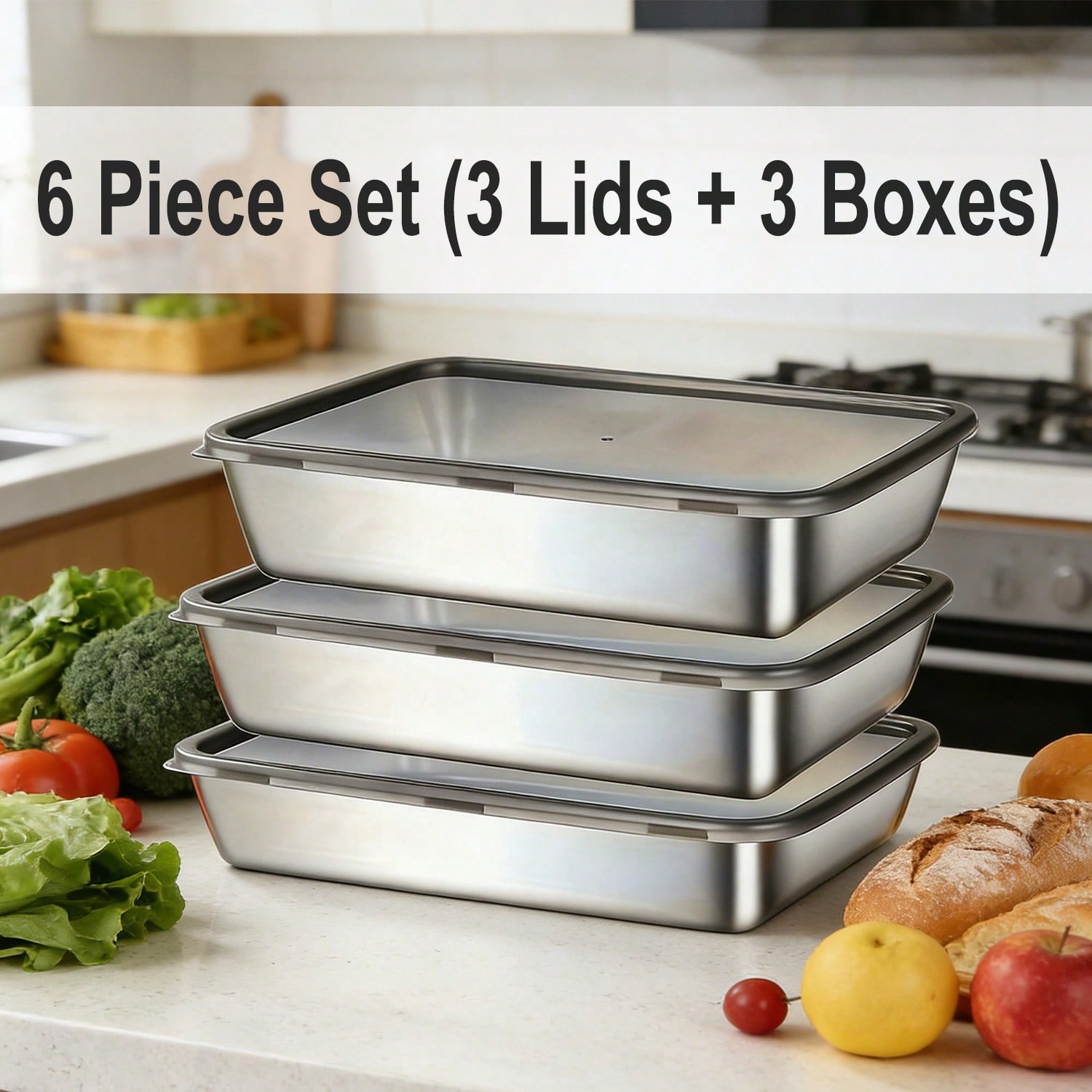 6 Parça (3 Kutu + 3 Kapak) Pas - Meal Prep Easy incelemesi ve fiyatı
