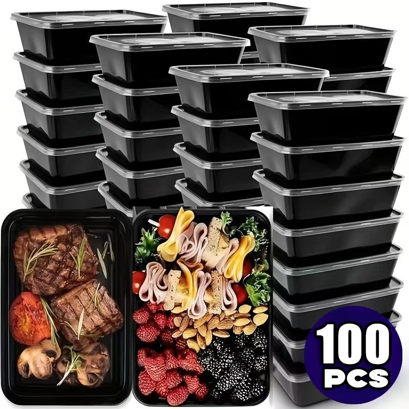 1-100 adet Siyah Tek Kullanıml - Salad Container Jar incelemesi ve fiyatı