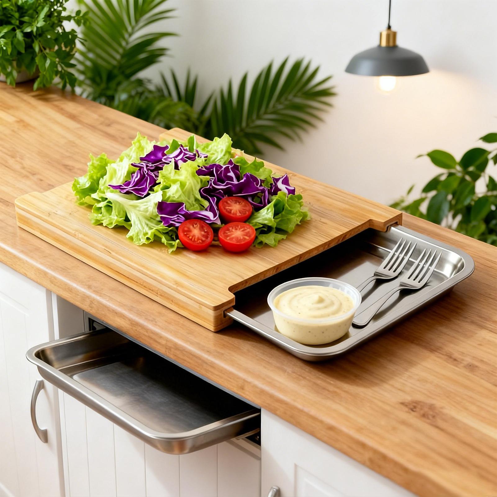 Mutfak İçin Kaymaz Ahşap Kesme - Meal Prep Cutting incelemesi ve fiyatı
