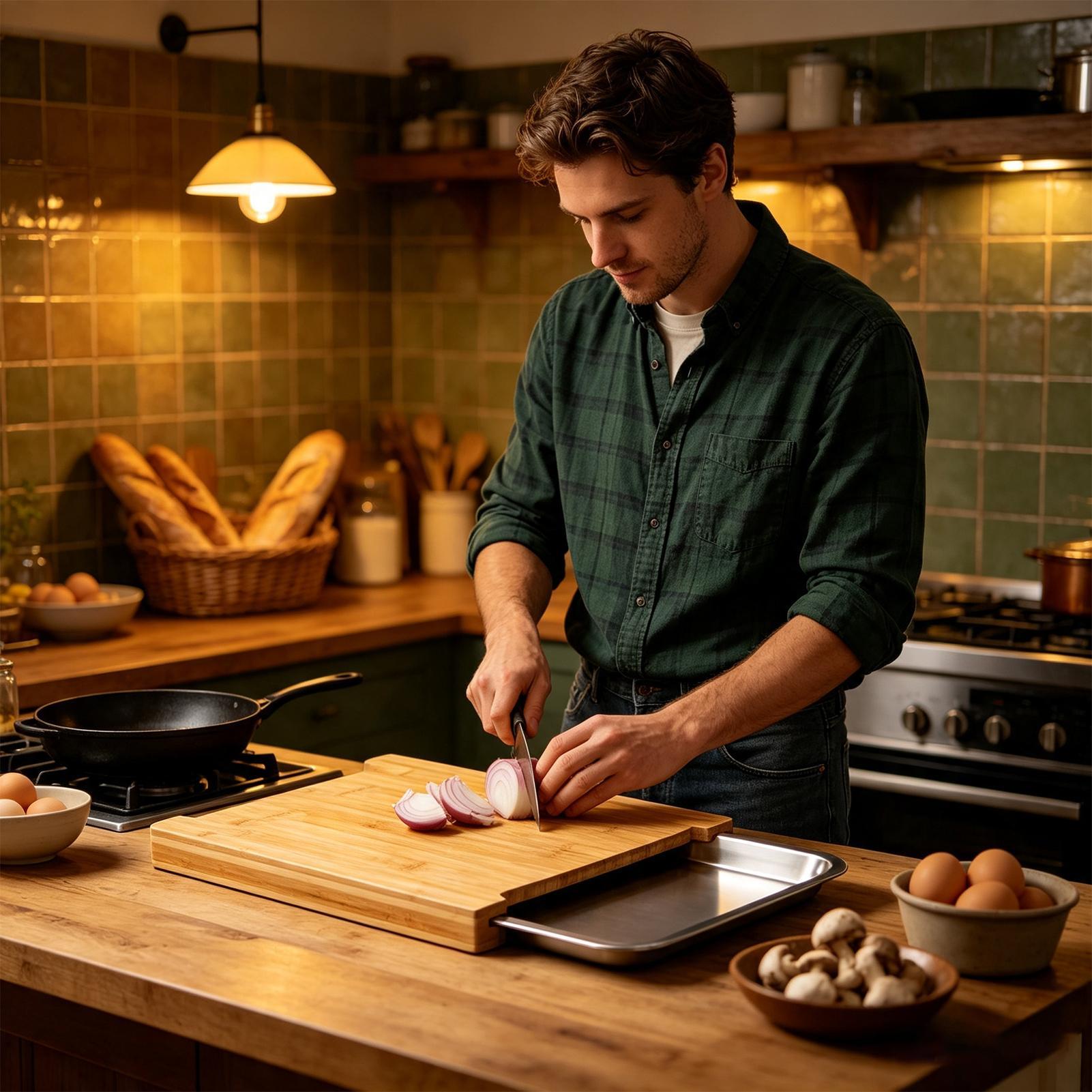 Mutfak İçin Kaymaz Ahşap Kesme - Meal Prep Cutting incelemesi ve fiyatı
