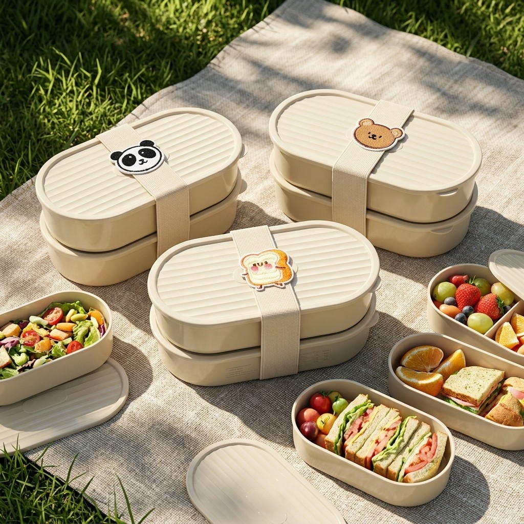 2 Adet/Set Çizgi Film Desenli  - Salad Container Jar incelemesi ve fiyatı