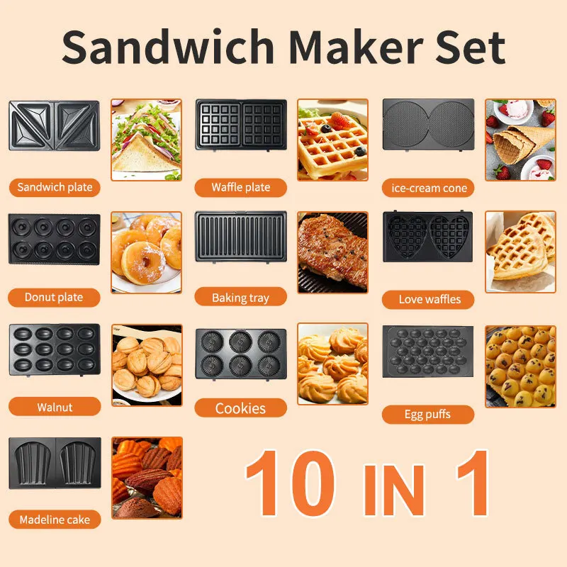 220/110V Ev Aletleri 10'u 1 Ar - Breakfast Sandwich Press incelemesi ve fiyatı