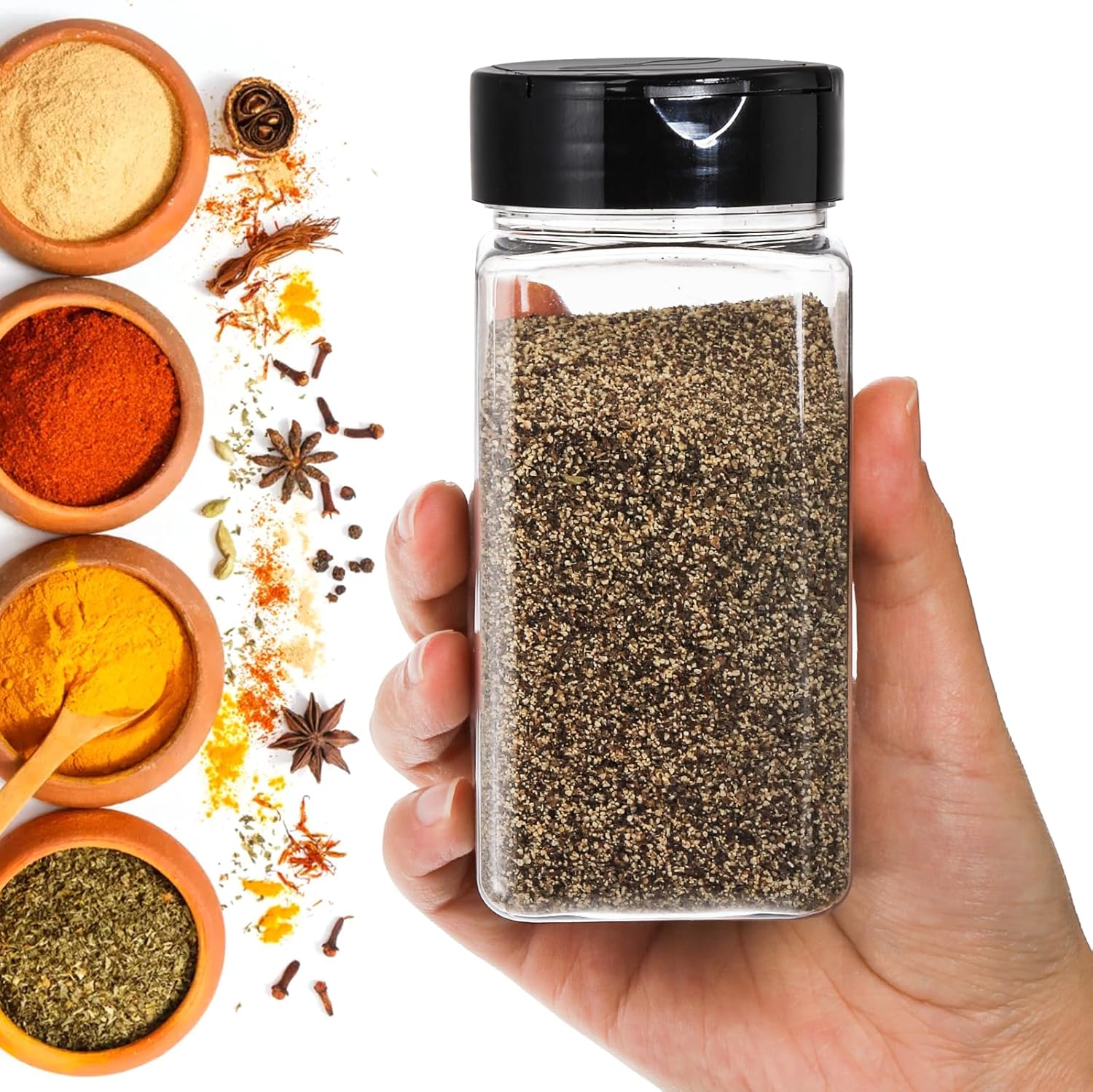 Kare Büyük Plastik Baharat Kav - Spice Jar Labels incelemesi ve fiyatı
