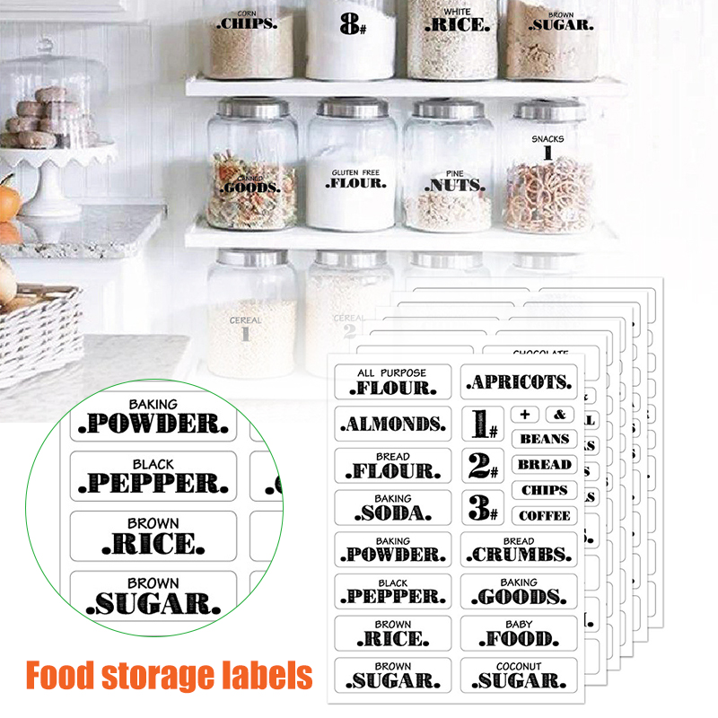 132 adet mutfak gıda çıkartmal - Spice Jar Labels incelemesi ve fiyatı